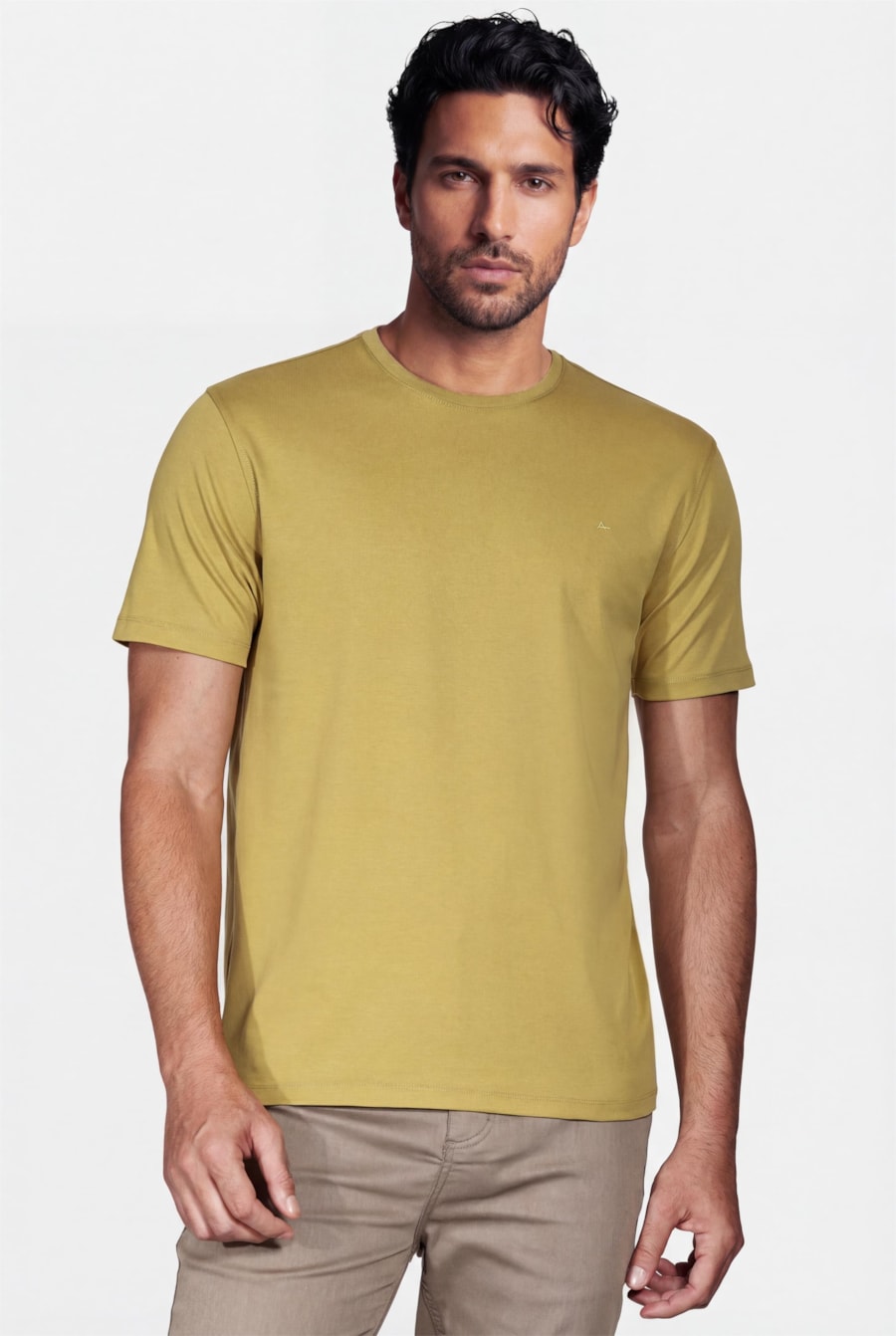 Camiseta Manga Curta Liquid Cotton Verde Alga — foto 1 de 5