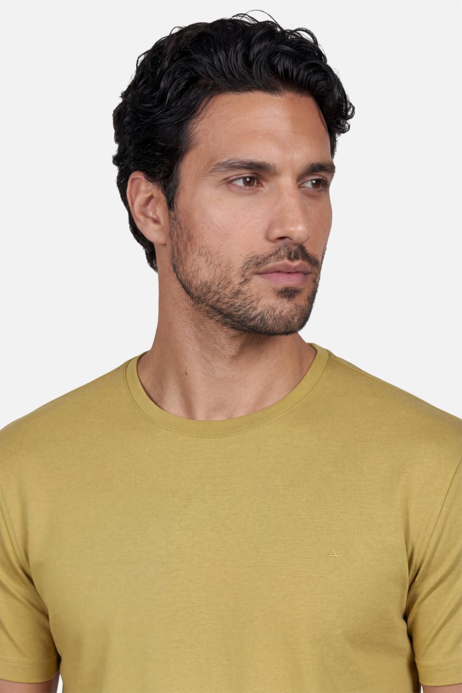 Camiseta Manga Curta Liquid Cotton Verde Alga — foto 3 de 5