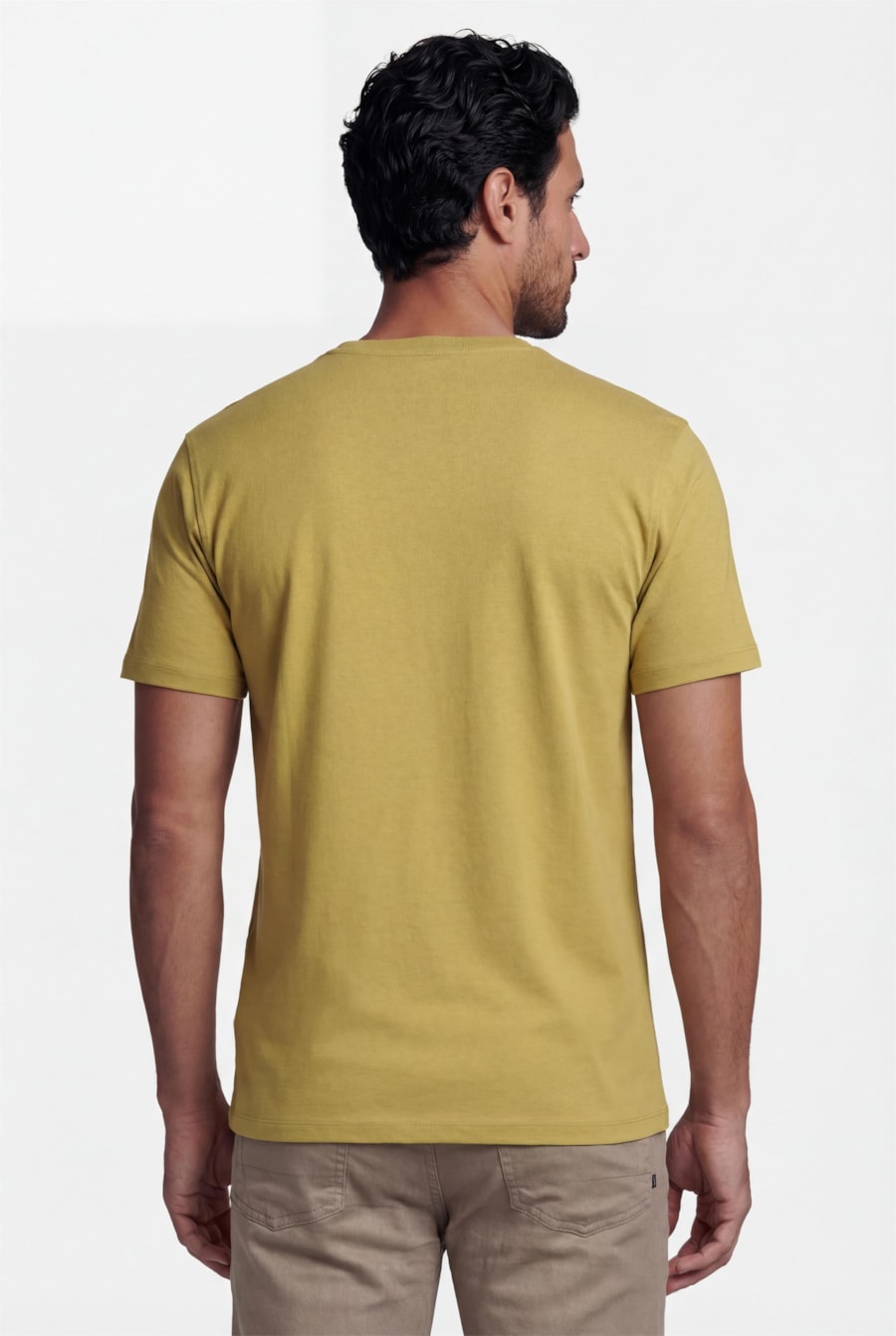 Camiseta Manga Curta Liquid Cotton Verde Alga — foto 4 de 5