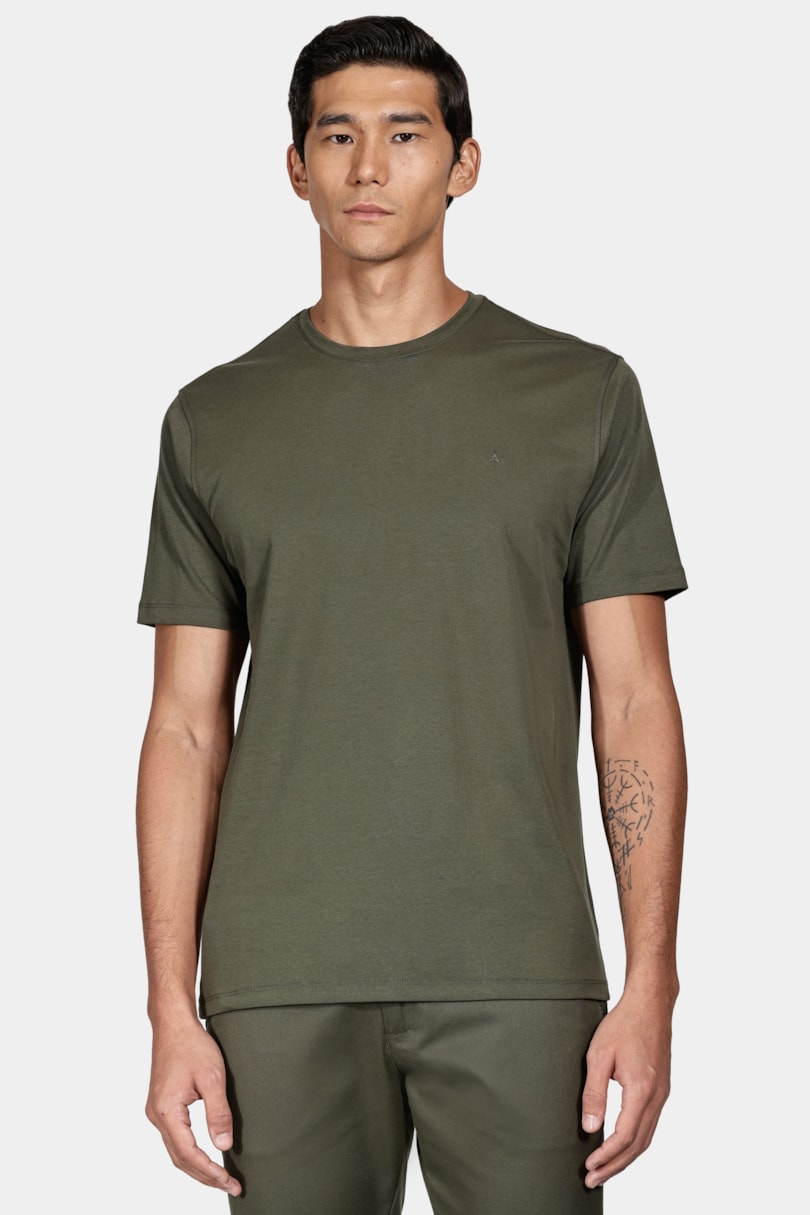 Camiseta Manga Curta Liquid Cotton Verde Pantano