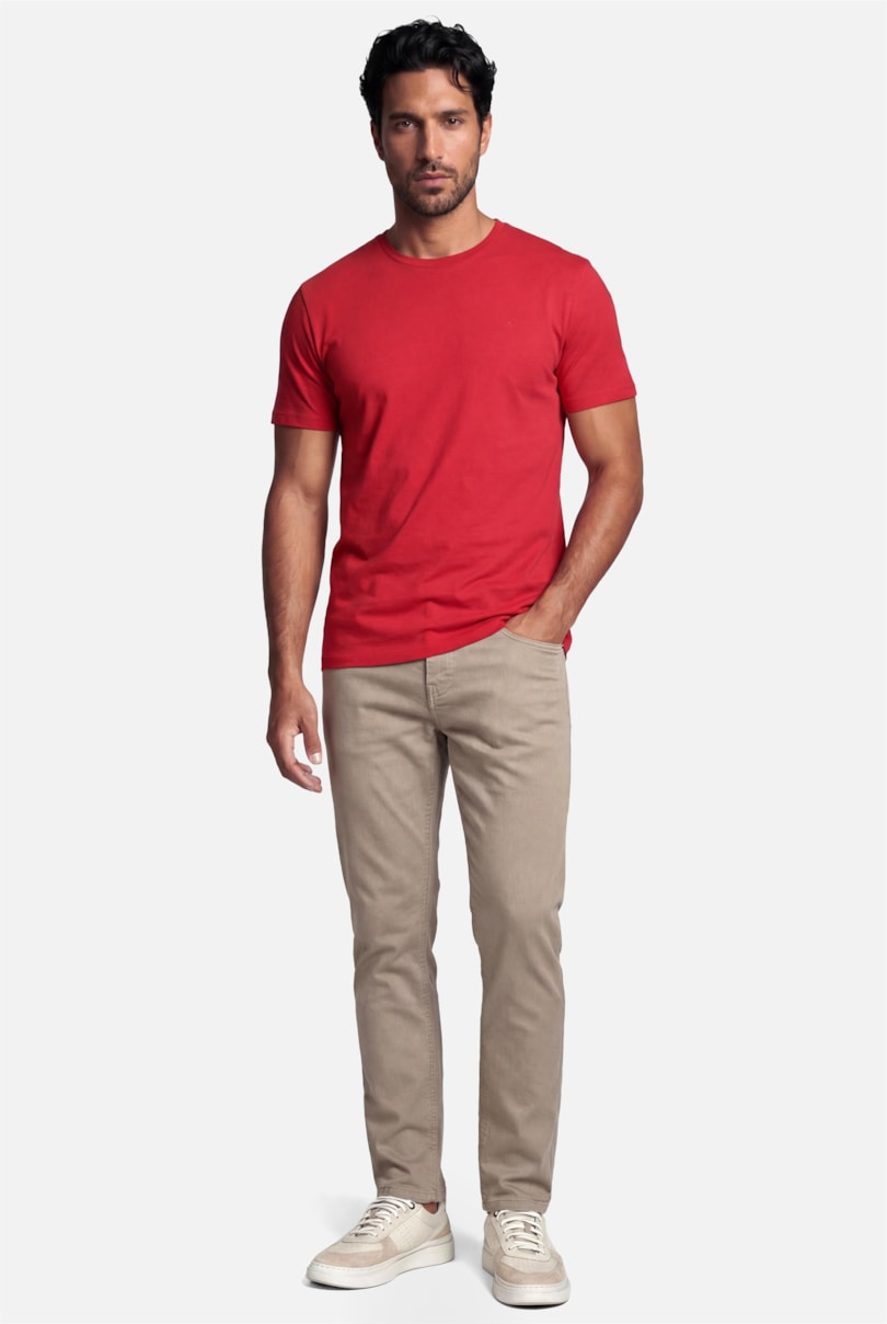 Camiseta Manga Curta Liquid Cotton Vermelho Carmim