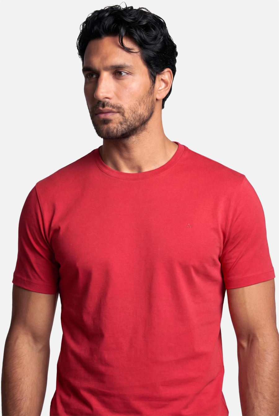 Camiseta Manga Curta Liquid Cotton Vermelho Carmim — foto 3 de 5