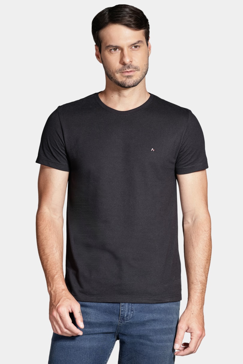 Camiseta Manga Curta Lisboa Preto