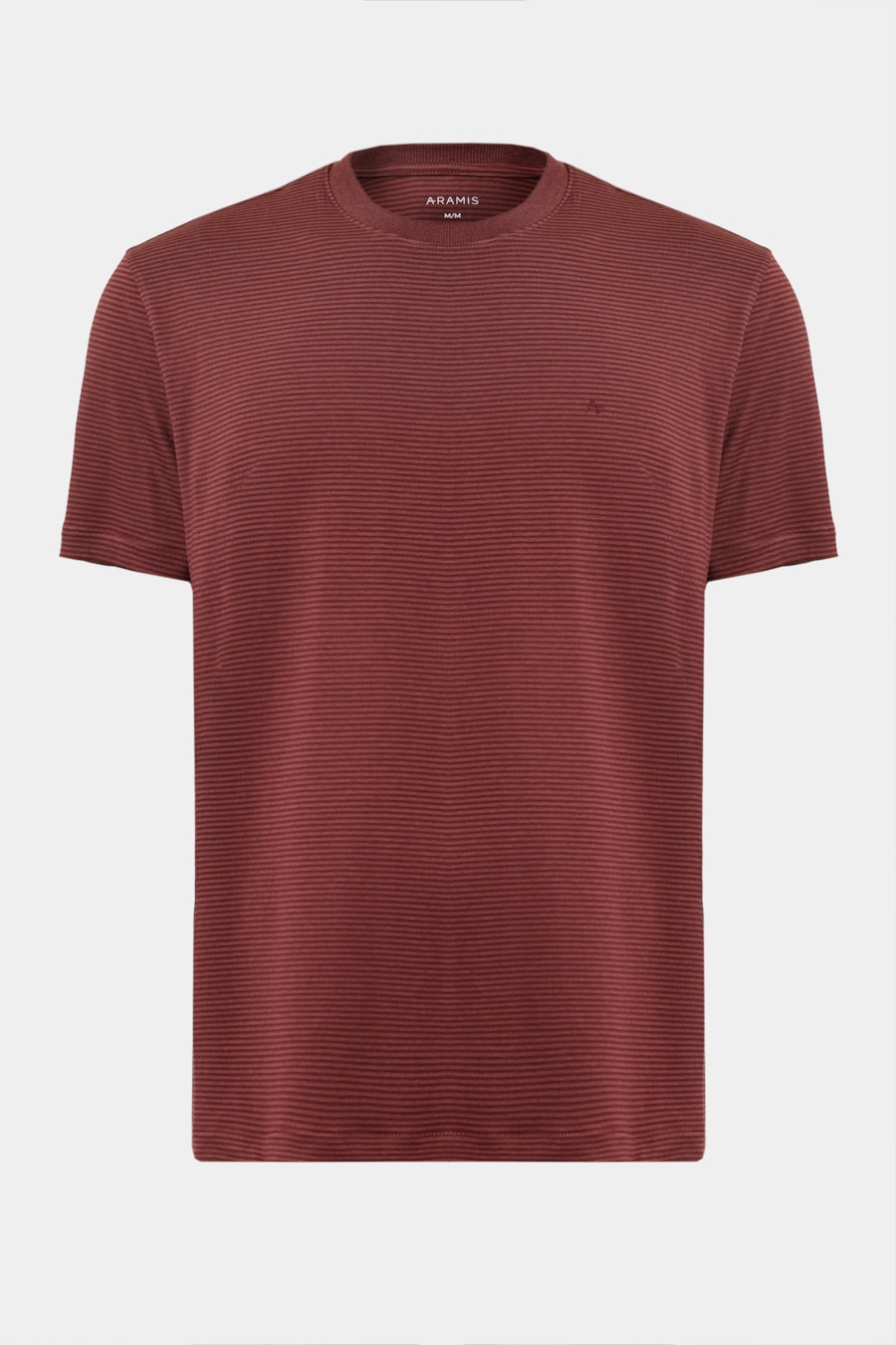 Camiseta Manga Curta Listrada em Modal Burgundy 118 — foto 5 de 5