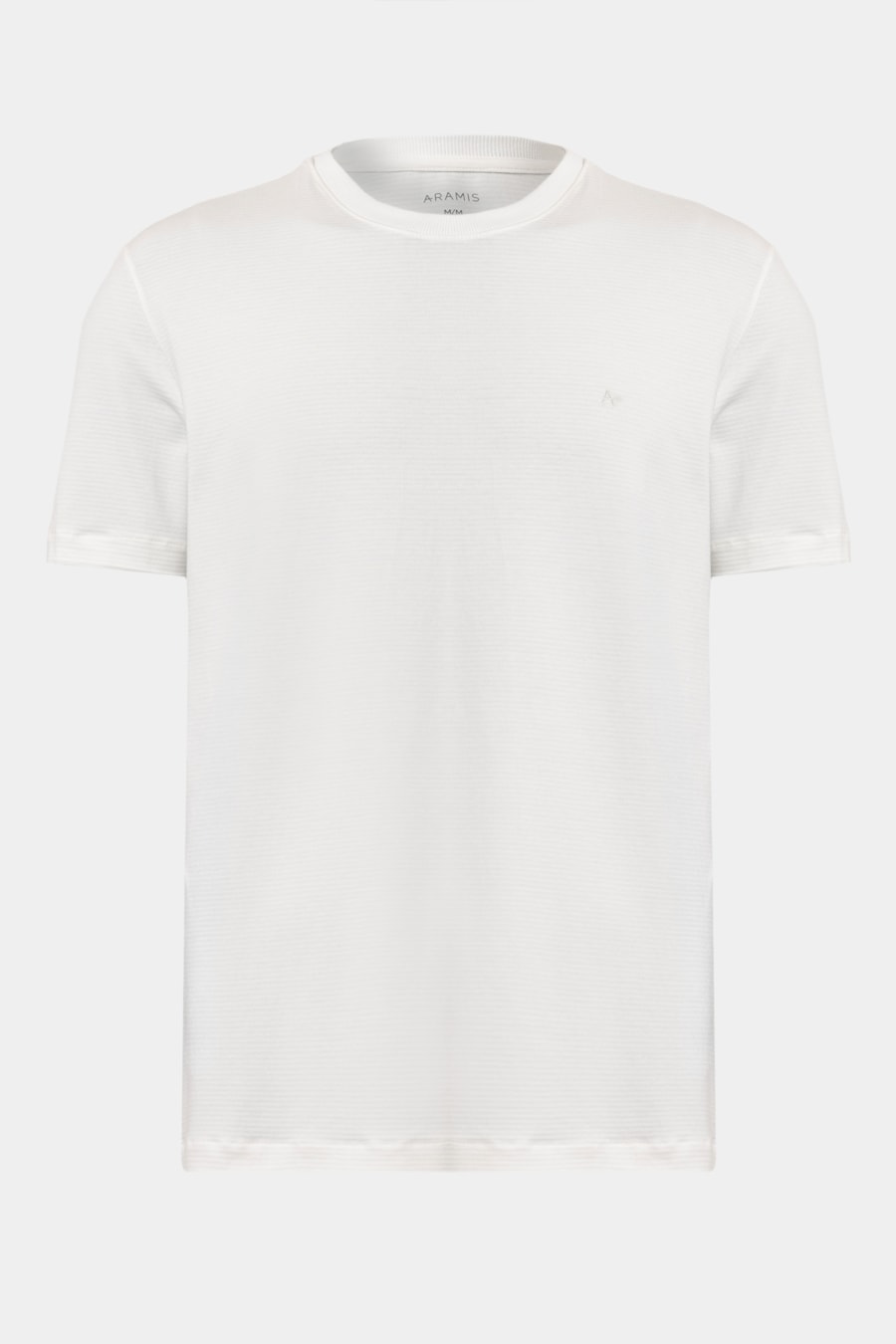 Camiseta Manga Curta Listrada em Modal Off White — foto 5 de 5