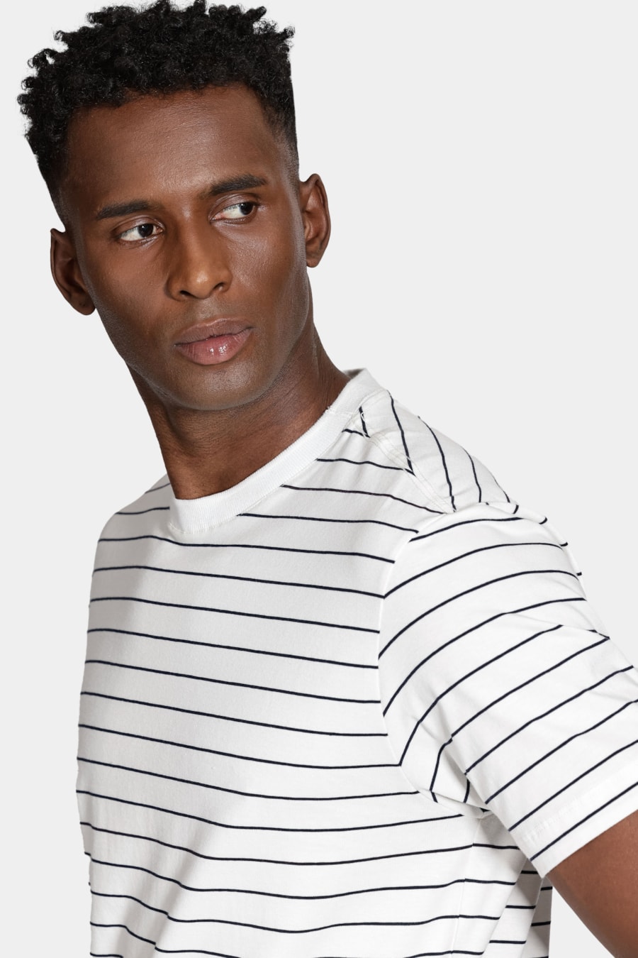 Camiseta Manga Curta Listras Navy Off White C/ Navy — foto 3 de 6