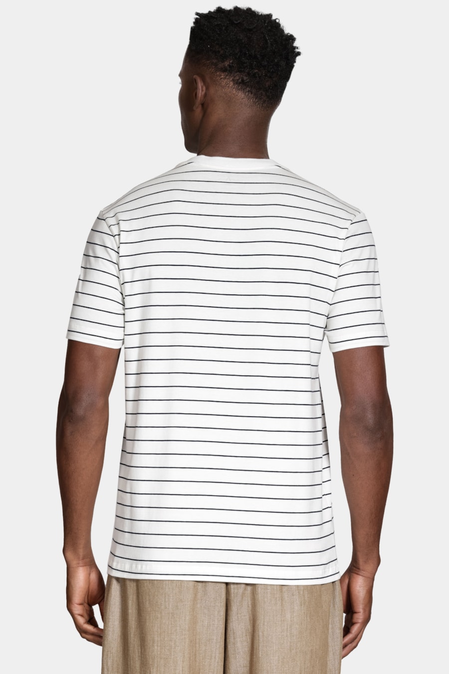 Camiseta Manga Curta Listras Navy Off White C/ Navy — foto 5 de 6