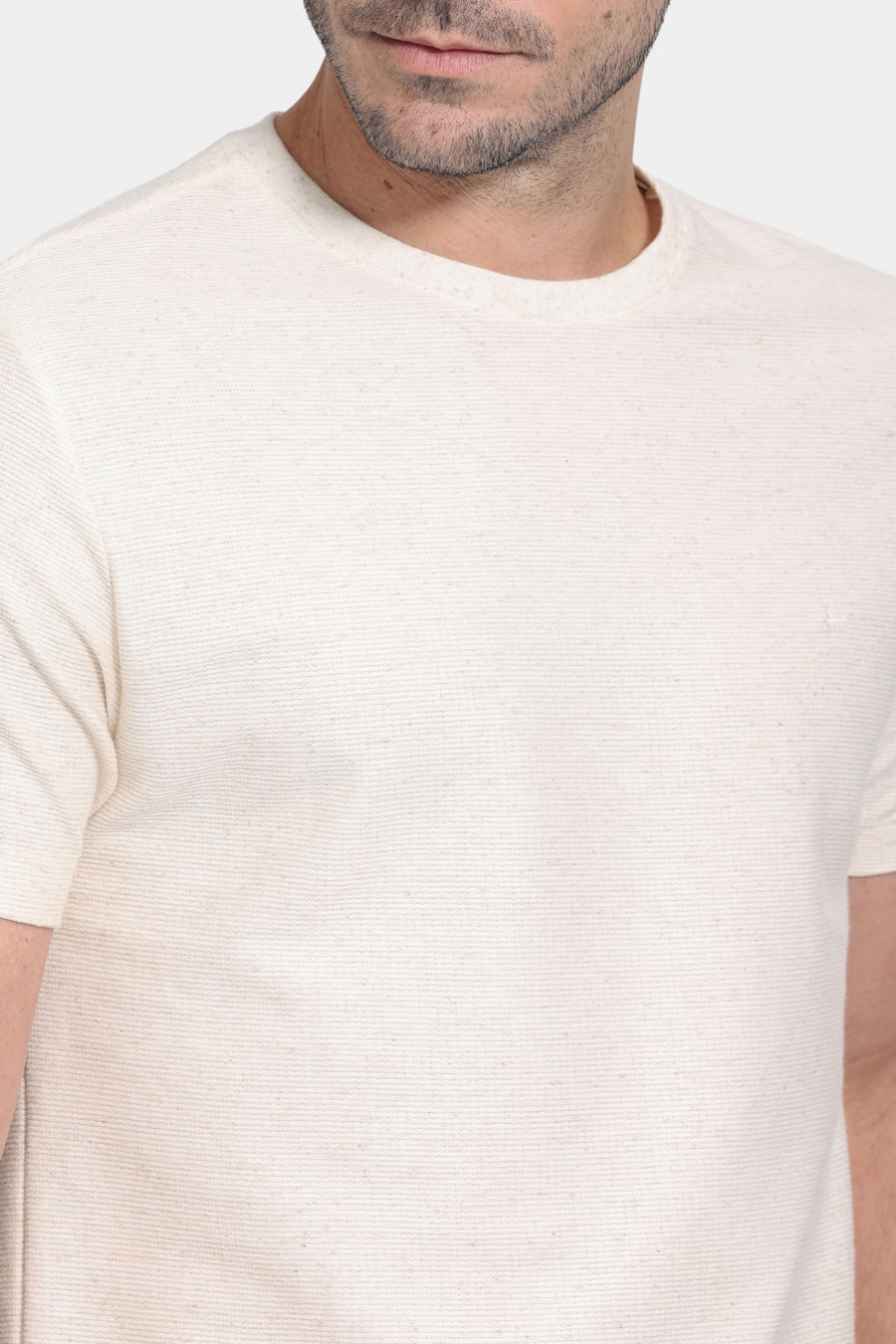 Camiseta Manga Curta London Linho Natural — foto 3 de 5