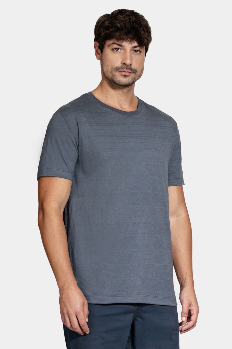 Camiseta Manga Curta Malha Beirute Marinho — foto 1 de 5
