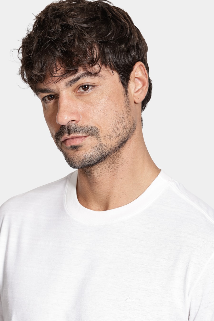 Camiseta Manga Curta Malha Beirute Off White — foto 3 de 5