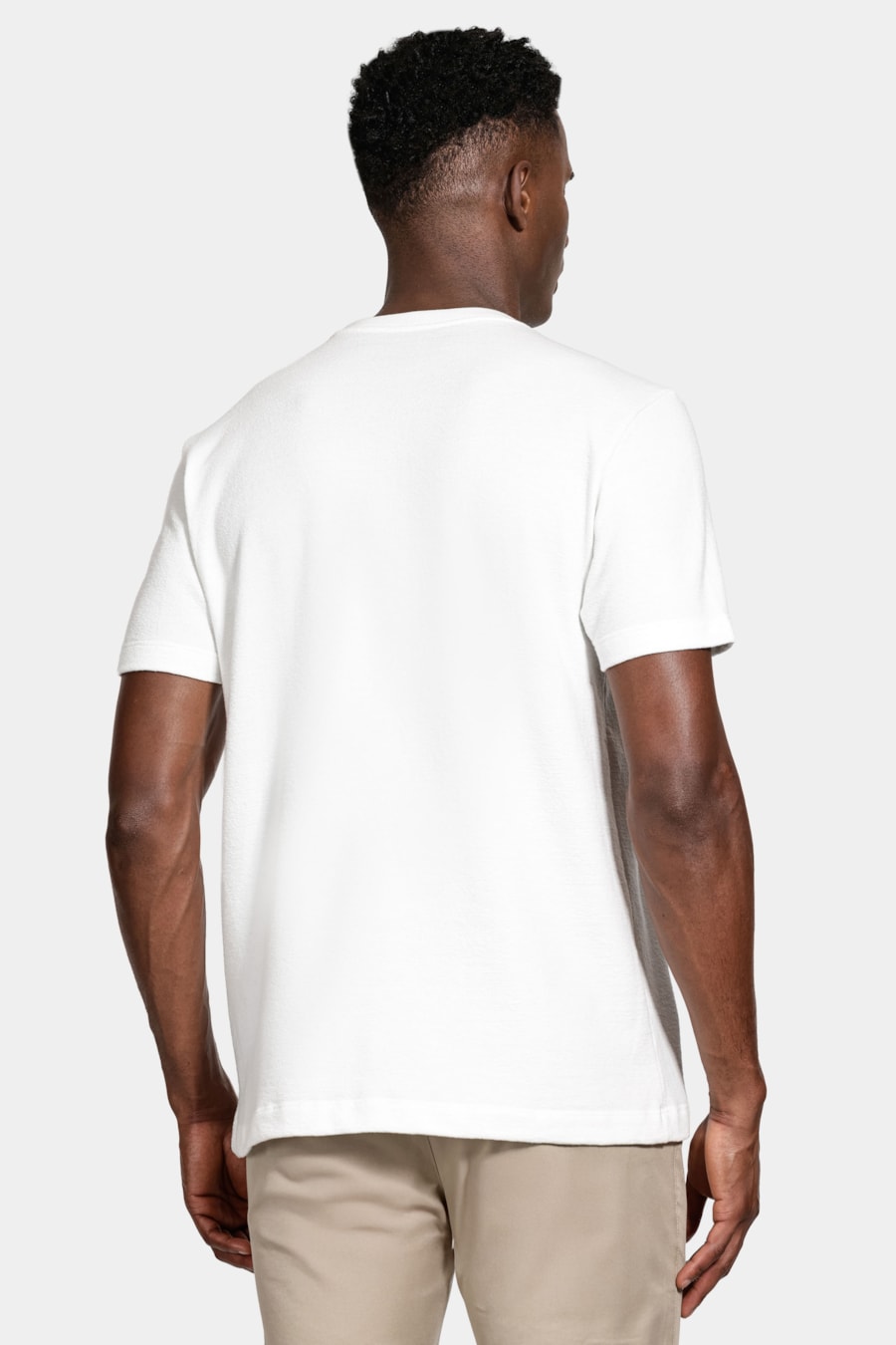 Camiseta Manga Curta Malha Croche Off White — foto 4 de 5