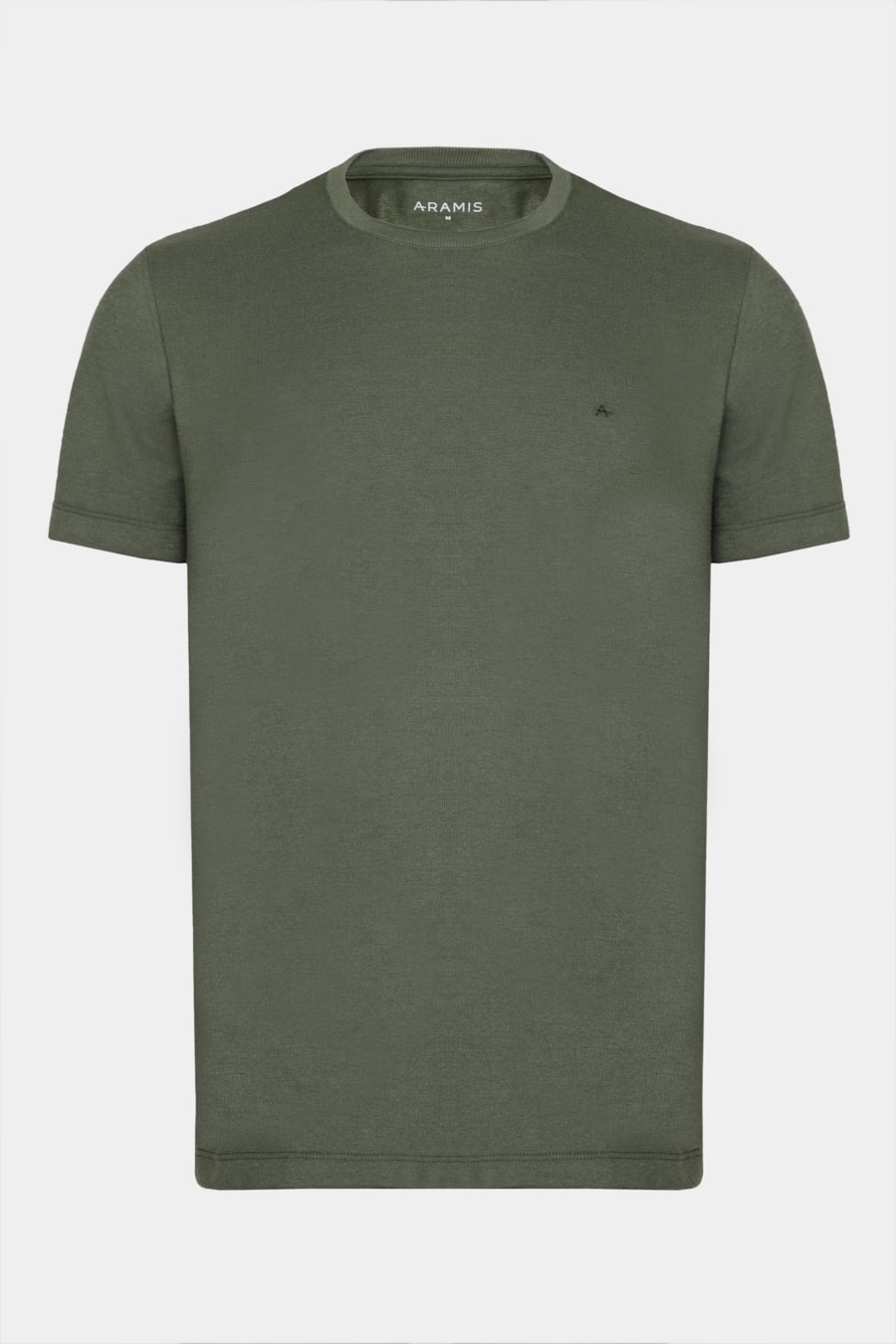 Camiseta Manga Curta Malha Croche Verde Militar — foto 5 de 5