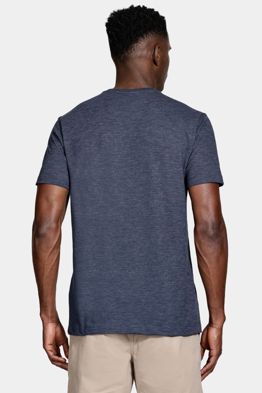 Camiseta Manga Curta Malha Flame Mescla Marinho — foto 4 de 5