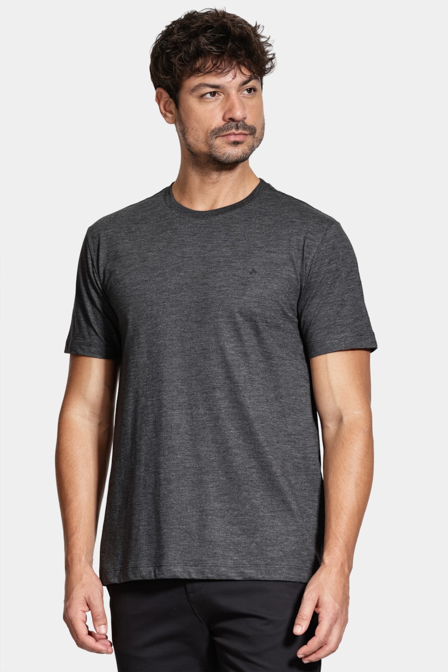 Camiseta Manga Curta Malha Flame Mescla Preto — foto 1 de 5