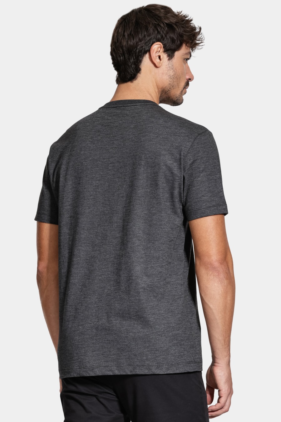 Camiseta Manga Curta Malha Flame Mescla Preto — foto 4 de 5