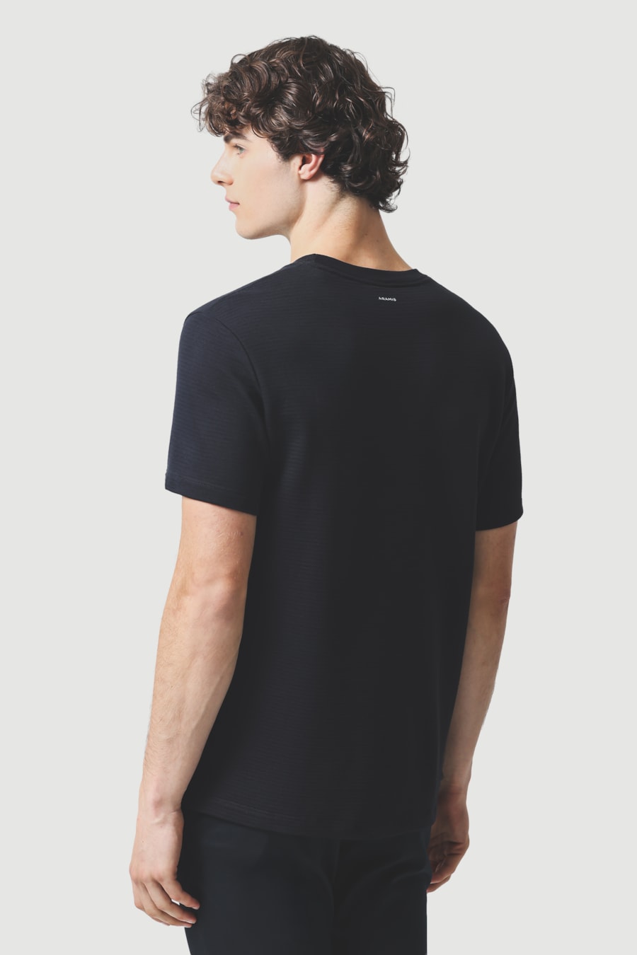 Camiseta Manga Curta Malha Gorgurão Marinho — foto 4 de 5
