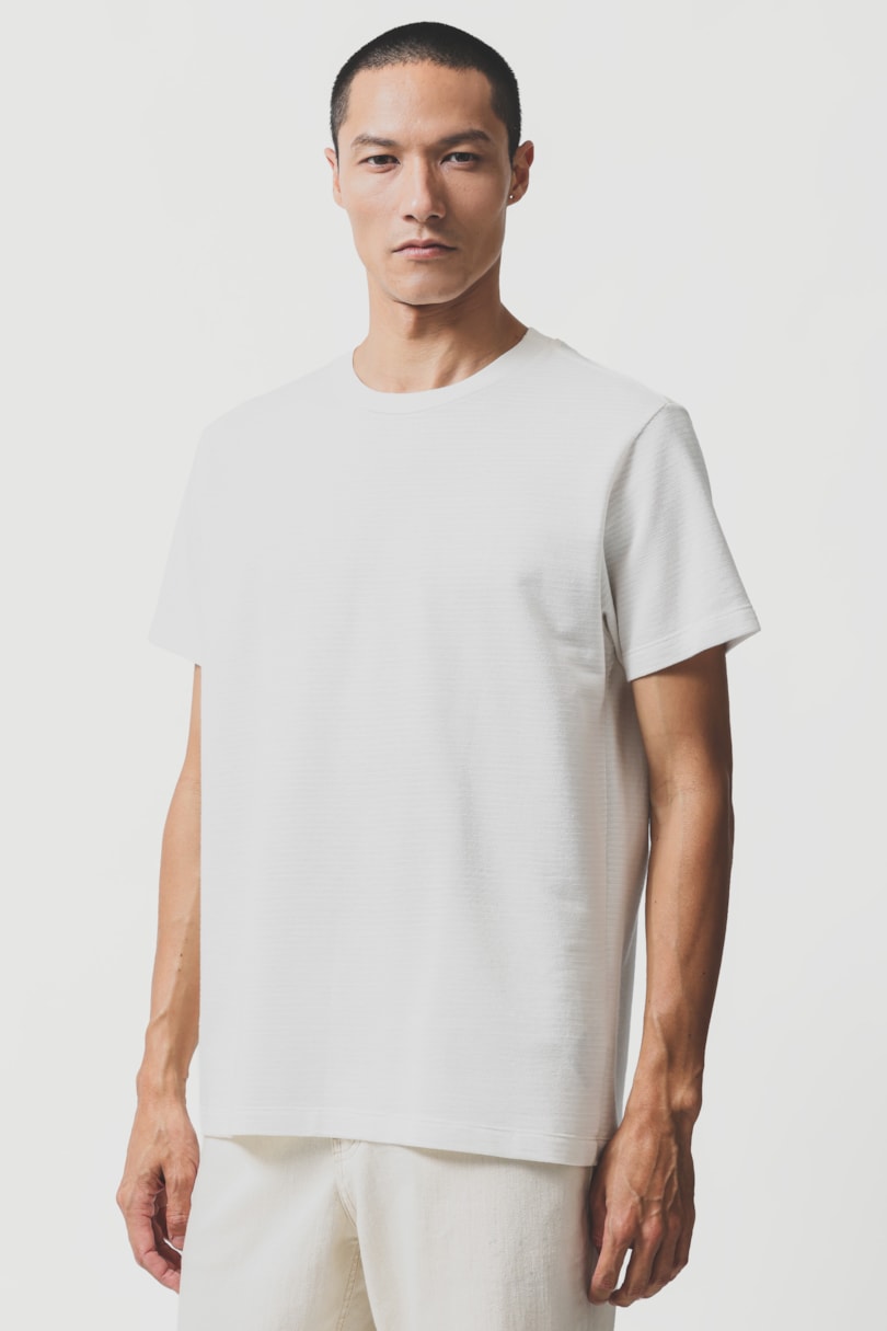Camiseta Manga Curta Malha Gorgurão Off White