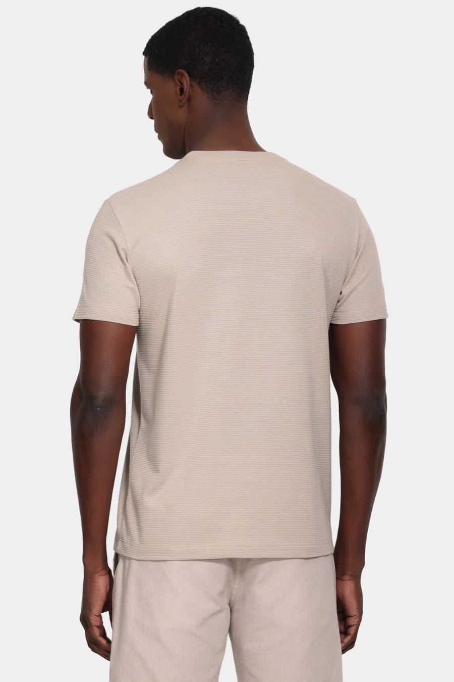 Camiseta Manga Curta Malha Lisboa Caqui Mascavo 114 — foto 4 de 5