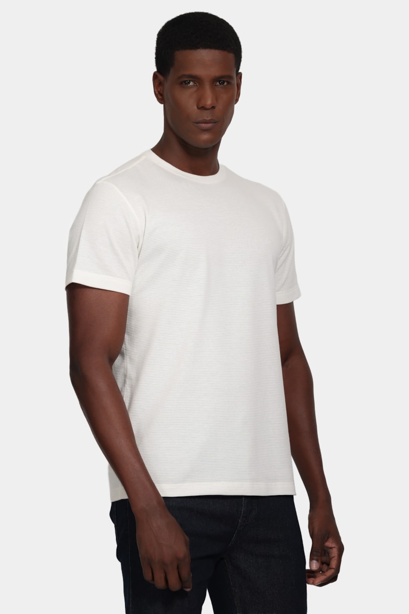 Camiseta Manga Curta Malha Lisboa Off White