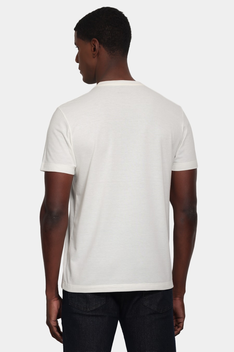 Camiseta Manga Curta Malha Lisboa Off White — foto 4 de 5