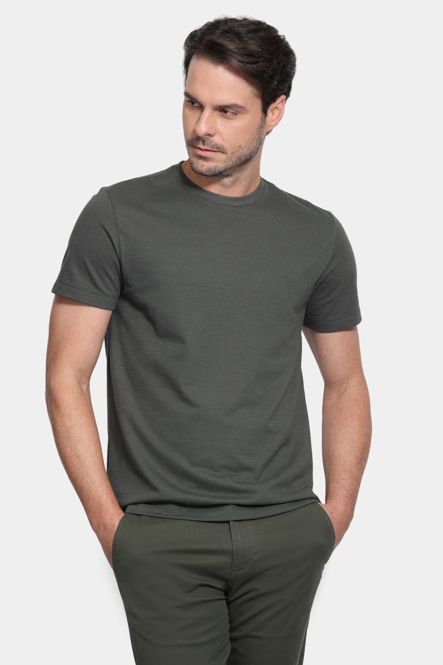 Camiseta Manga Curta Malha Lisboa Verde Bandeira — foto 1 de 5