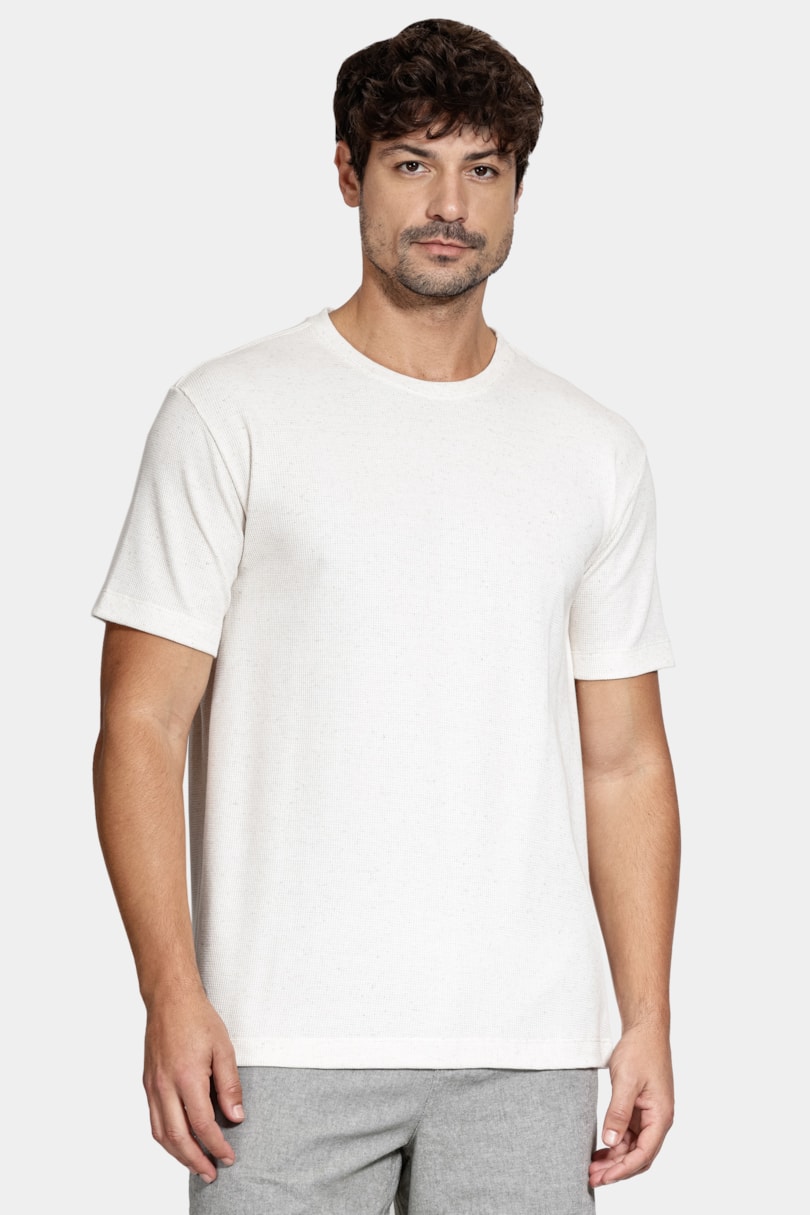 Camiseta Manga Curta Malha Maxilin Natural