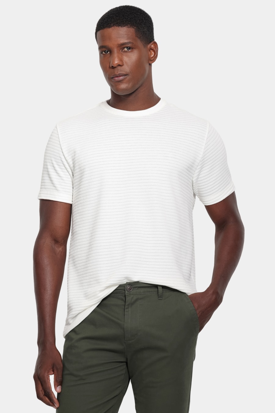 Camiseta Manga Curta Malha Munique Off White — foto 1 de 6