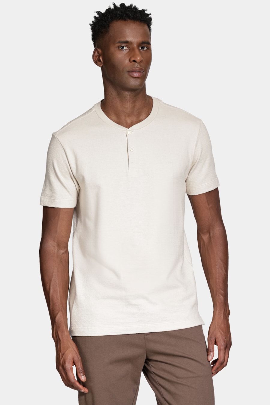 Camiseta Manga Curta Malha Portuguesa Tricot Marfim 116 — foto 1 de 5