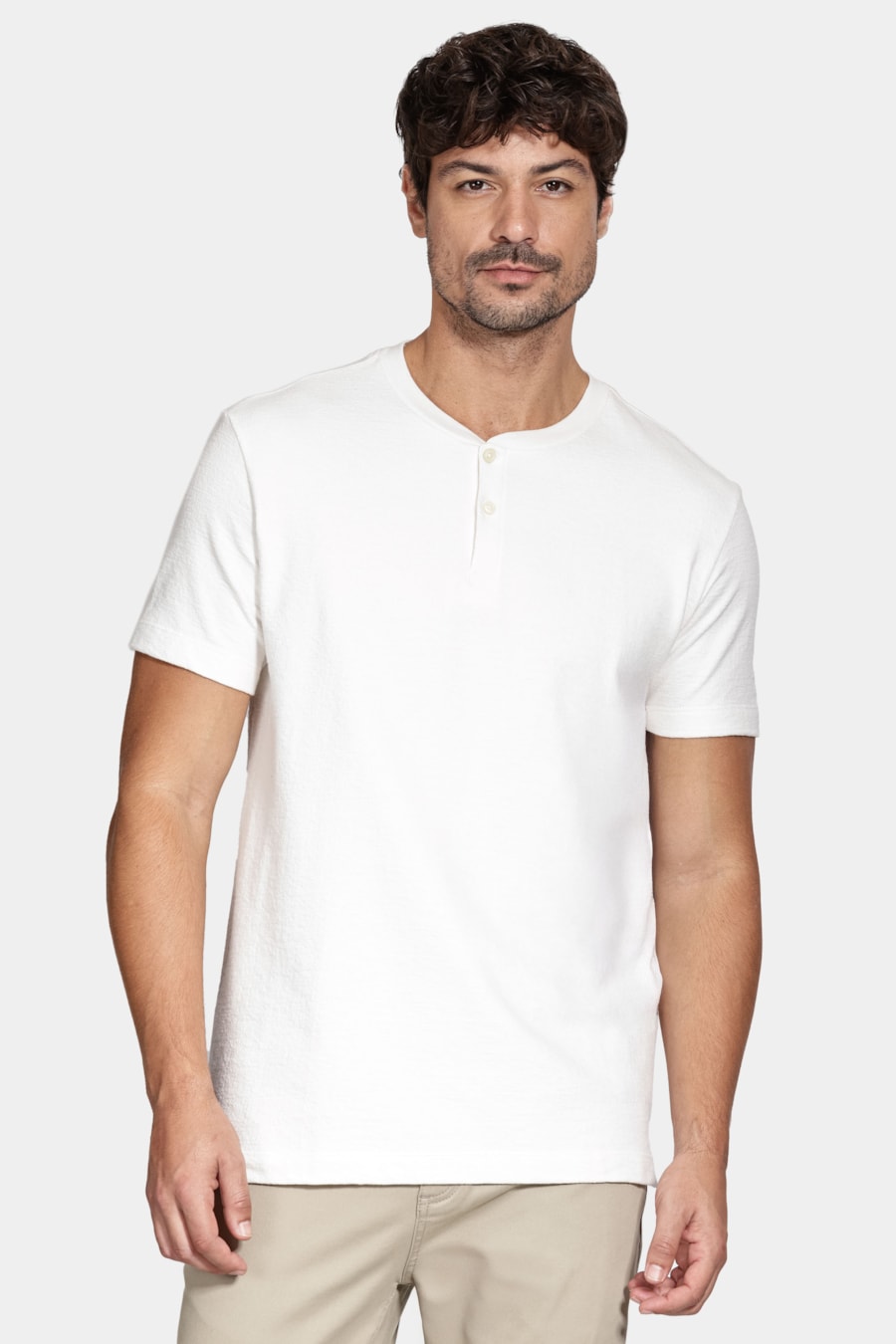 Camiseta Manga Curta Malha Portuguesa Tricot Off White — foto 1 de 5