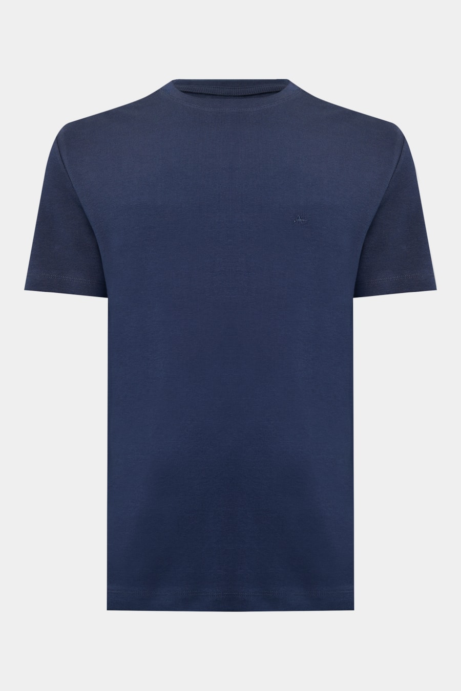 Camiseta Manga Curta Malha Quadriculada Marinho — foto 5 de 5