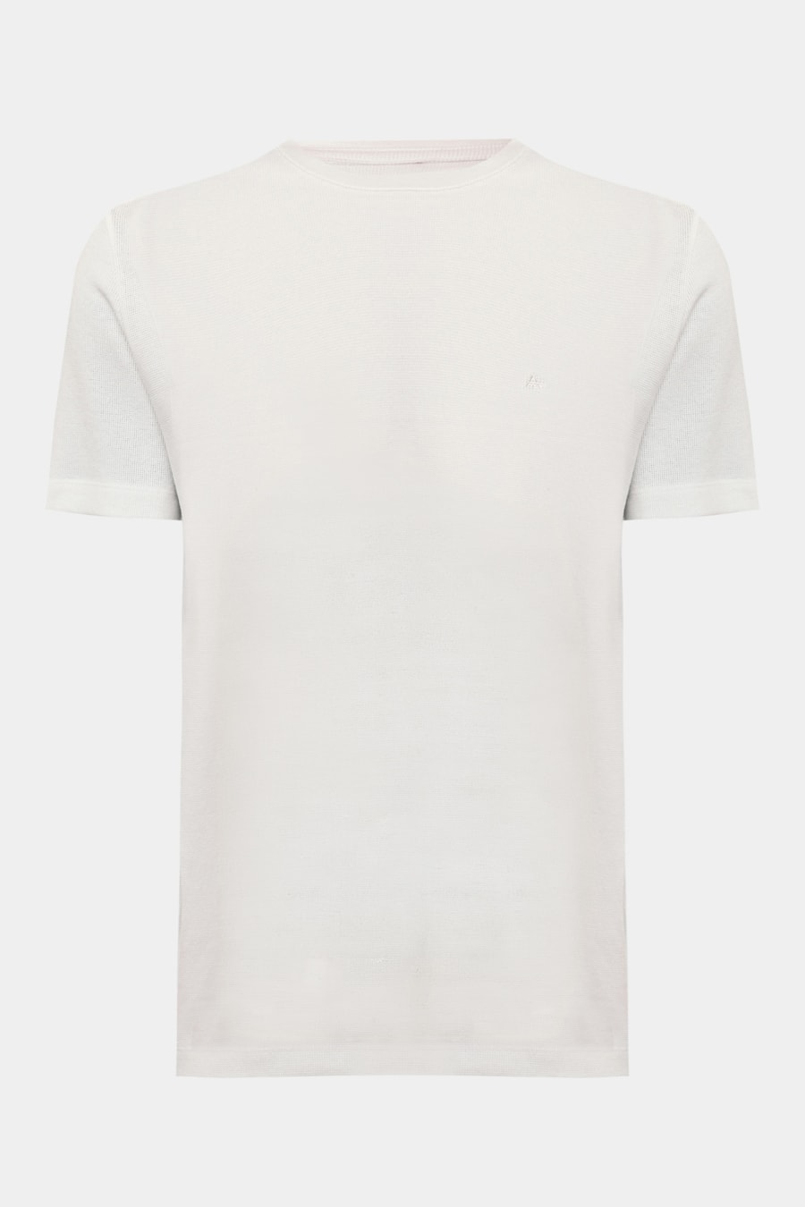 Camiseta Manga Curta Malha Quadriculada Off White — foto 5 de 5