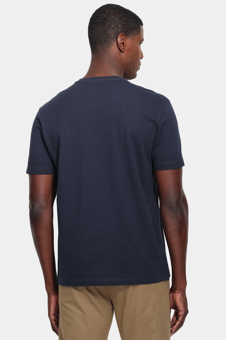 Camiseta Manga Curta Malha Quadrile Marinho — foto 4 de 5