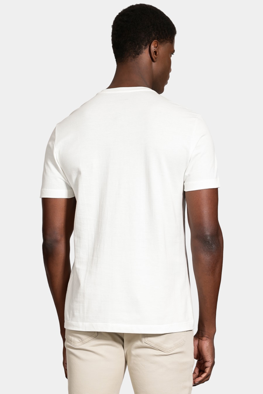 Camiseta Manga Curta Malha Quadrile Off White — foto 4 de 5