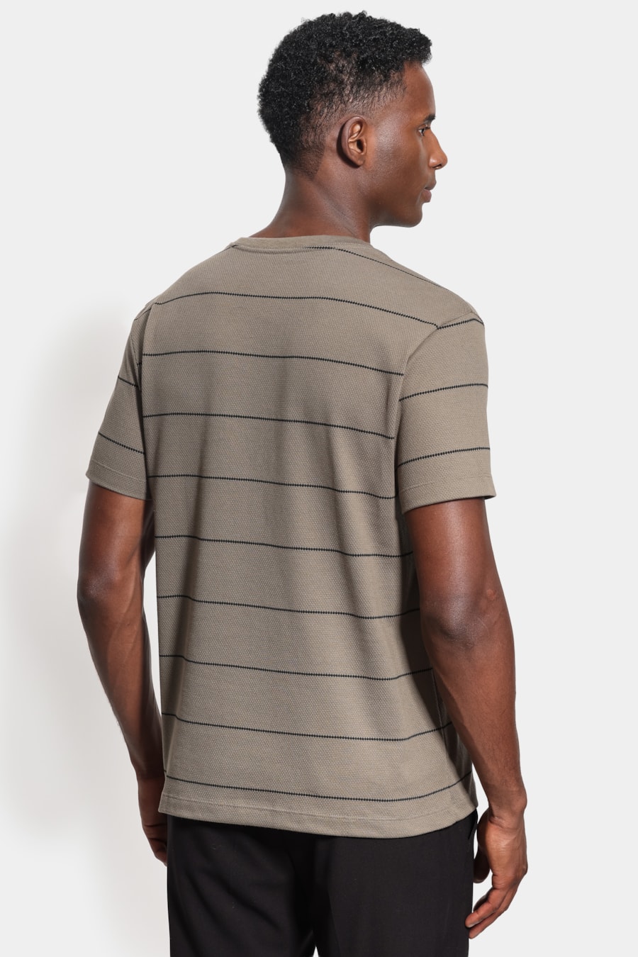 Camiseta Manga Curta Malha Rusc Army Green C/ Preto — foto 4 de 4