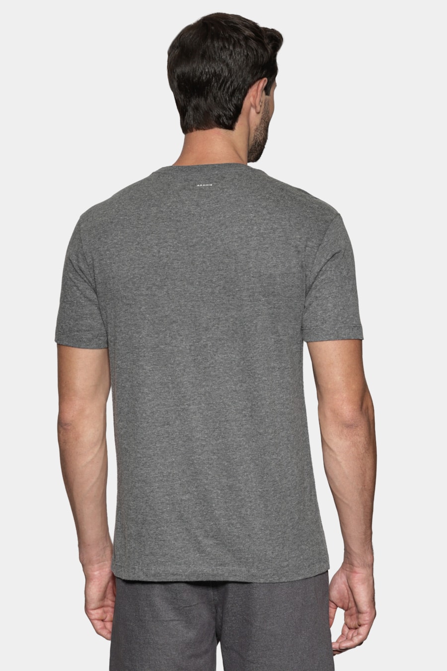 Camiseta Manga Curta Malha Soft Estampada Grafite Mescla — foto 4 de 5
