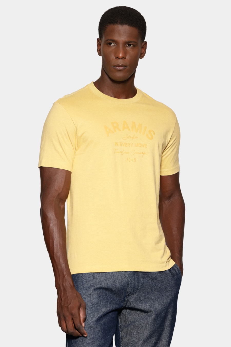 Camiseta Manga Curta Malha Soft Estampada Mostarda 117 — foto 1 de 5