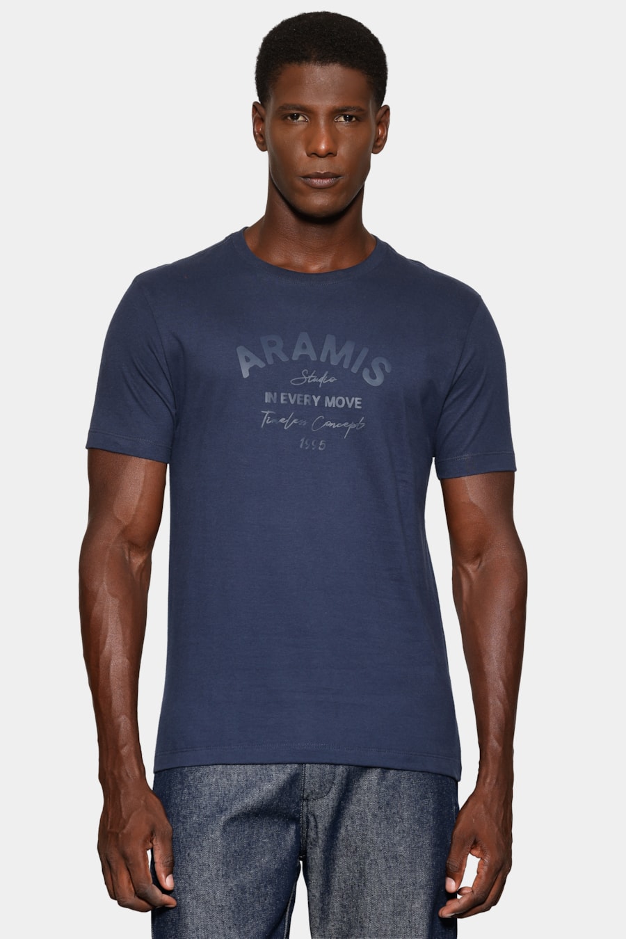 Camiseta Manga Curta Malha Soft Estampada Navy — foto 1 de 5