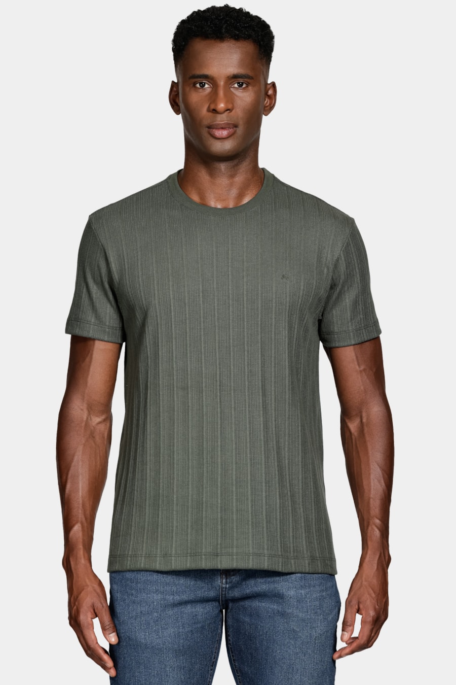 Camiseta Manga Curta Malha Stela Verde Militar — foto 1 de 5