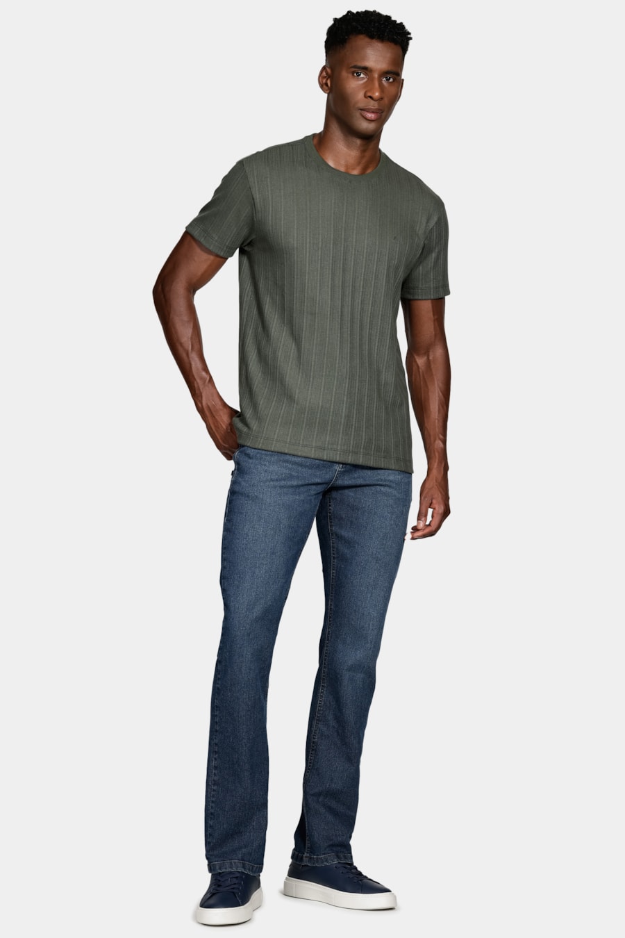 Camiseta Manga Curta Malha Stela Verde Militar — foto 2 de 5