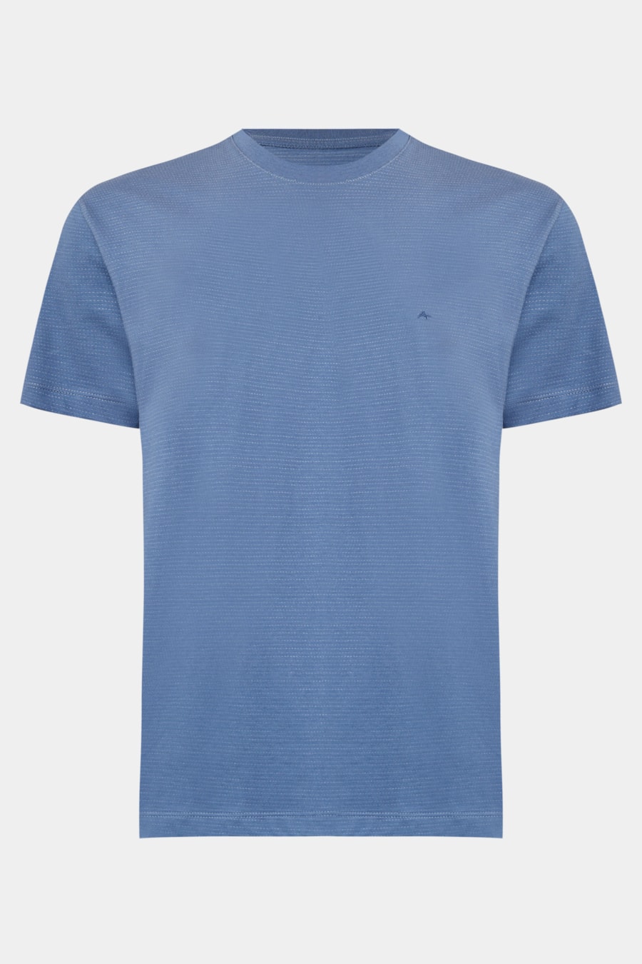 Camiseta Manga Curta Maquinetada Azul Jeans — foto 5 de 5