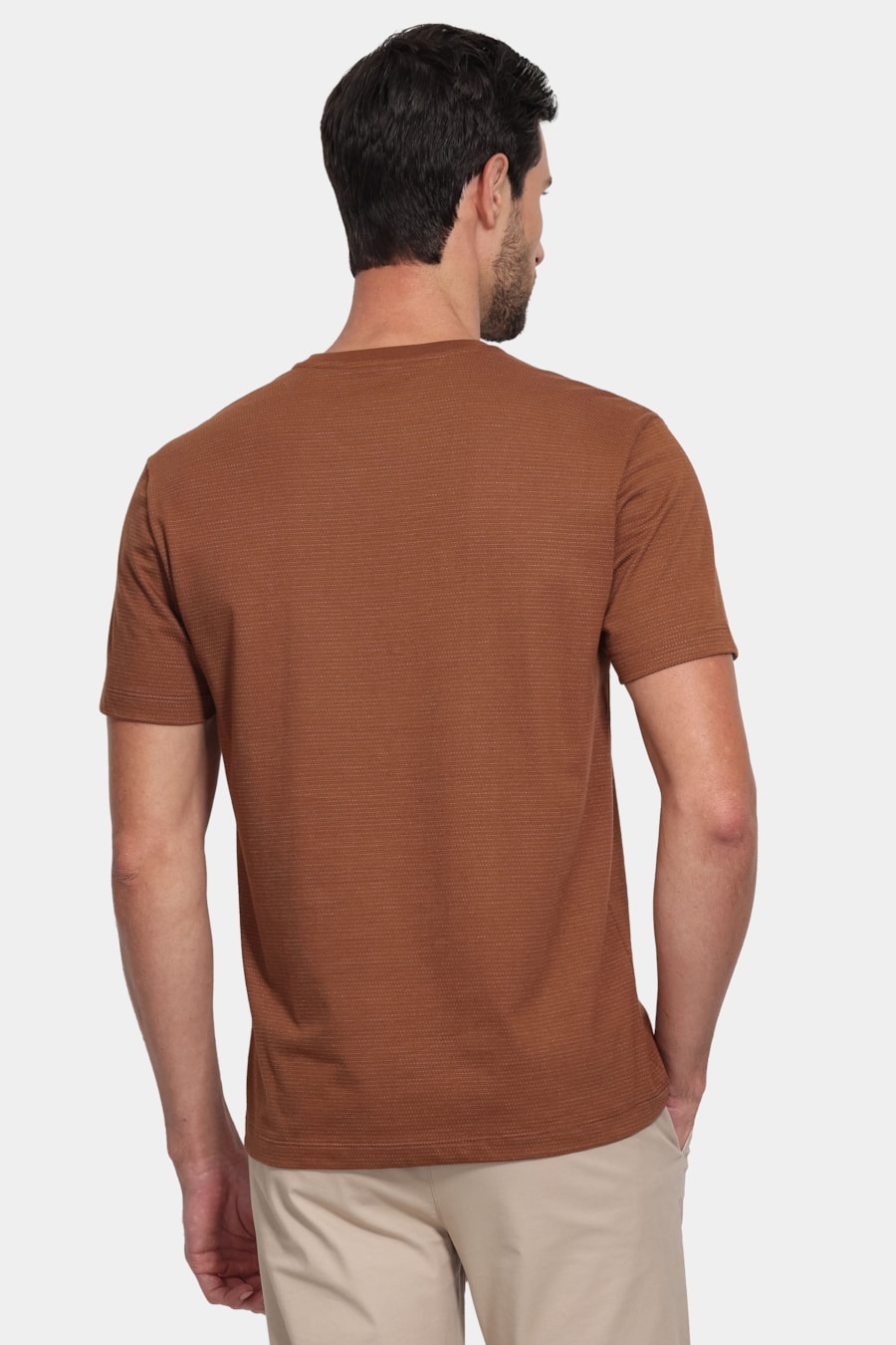 Camiseta Manga Curta Maquinetada Madeira — foto 4 de 5