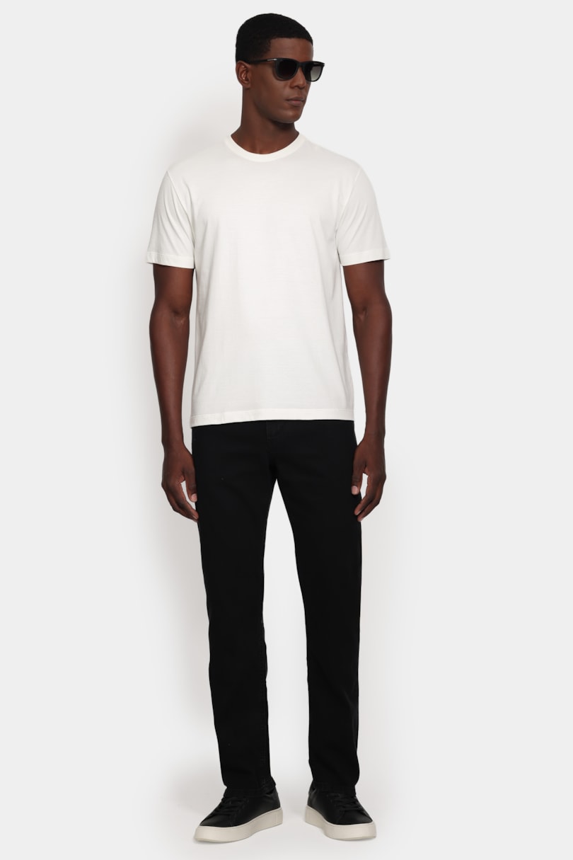 Camiseta Manga Curta Maquinetada Off White