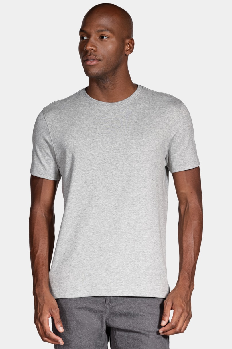 Camiseta Manga Curta Melange Cinza Mescla