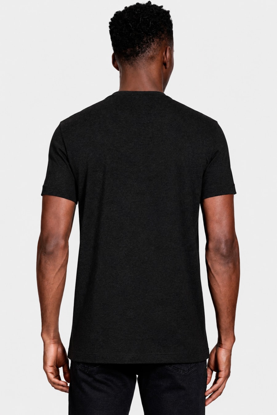 Camiseta Manga Curta Melange Preto — foto 4 de 5