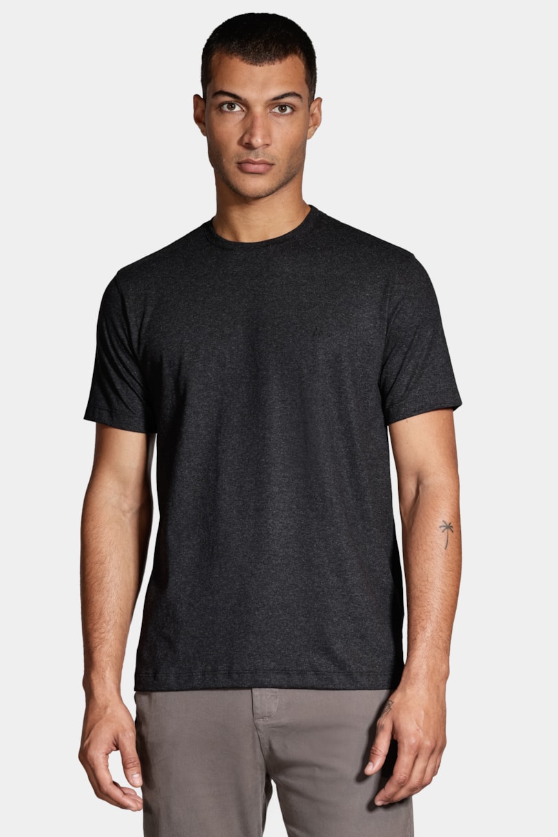 Camiseta Manga Curta Melange Preto