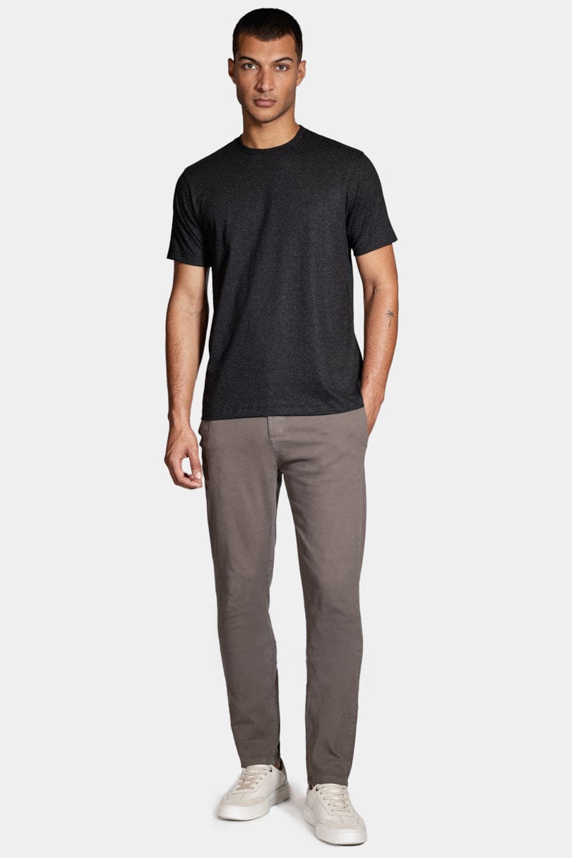 Camiseta Manga Curta Melange Preto