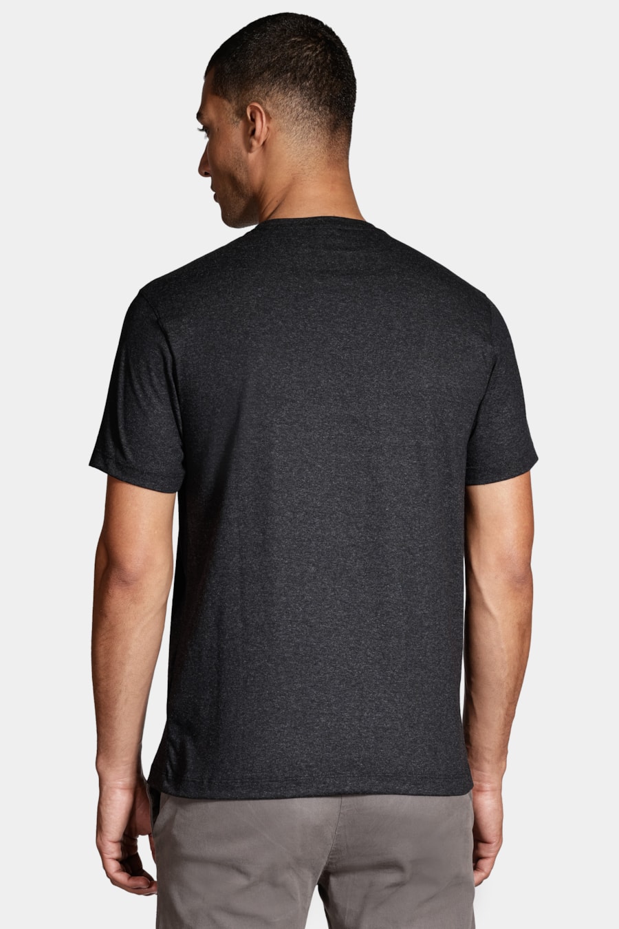 Camiseta Manga Curta Melange Preto — foto 4 de 5