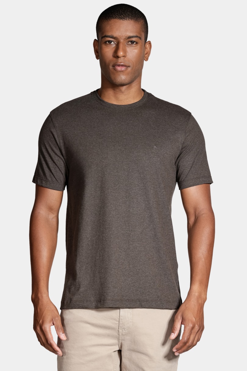 Camiseta Manga Curta Melange Verde Militar