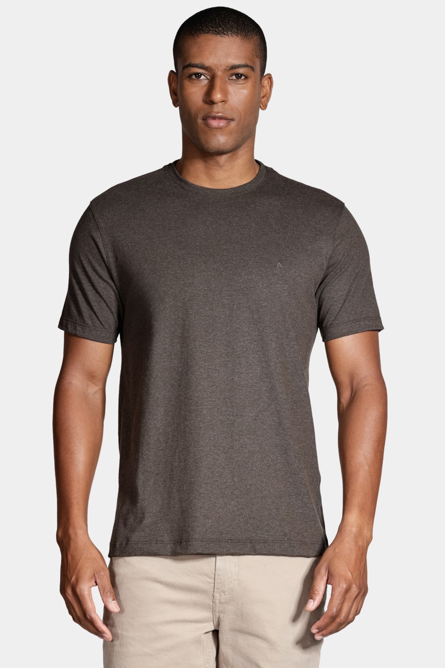 Camiseta Manga Curta Melange Verde Militar — foto 1 de 5