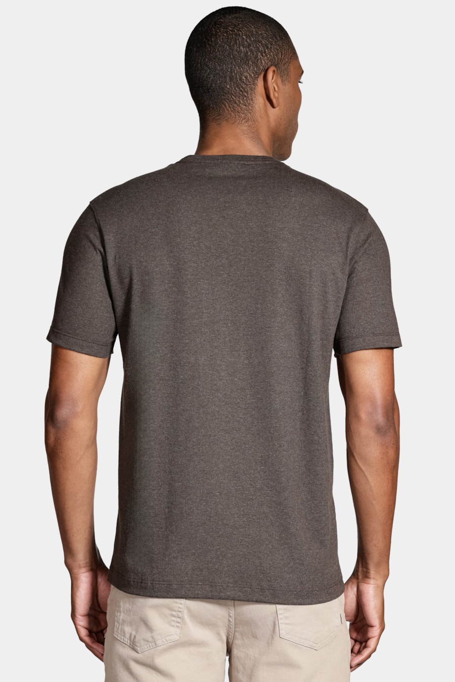 Camiseta Manga Curta Melange Verde Militar — foto 4 de 5